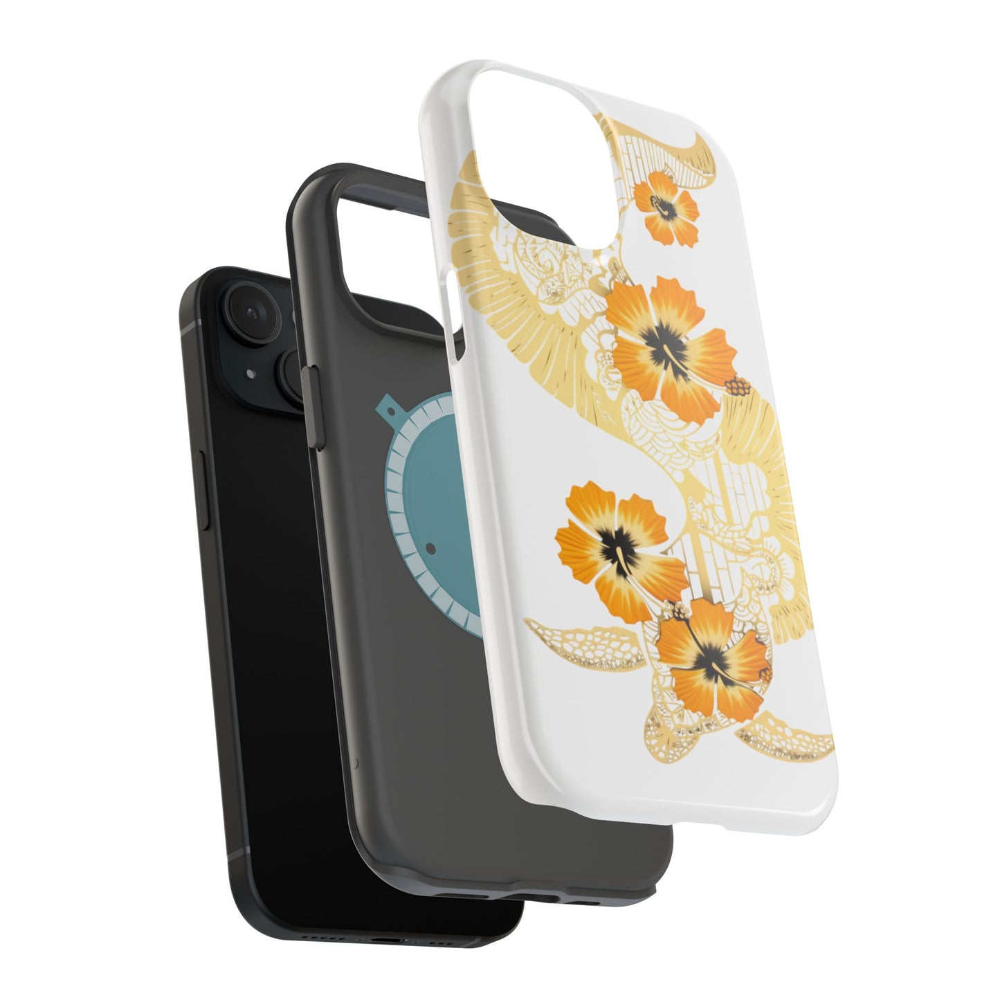 Polynesian-Inspired Stylish Tough Magnetic Tropical Turtle Phone Case