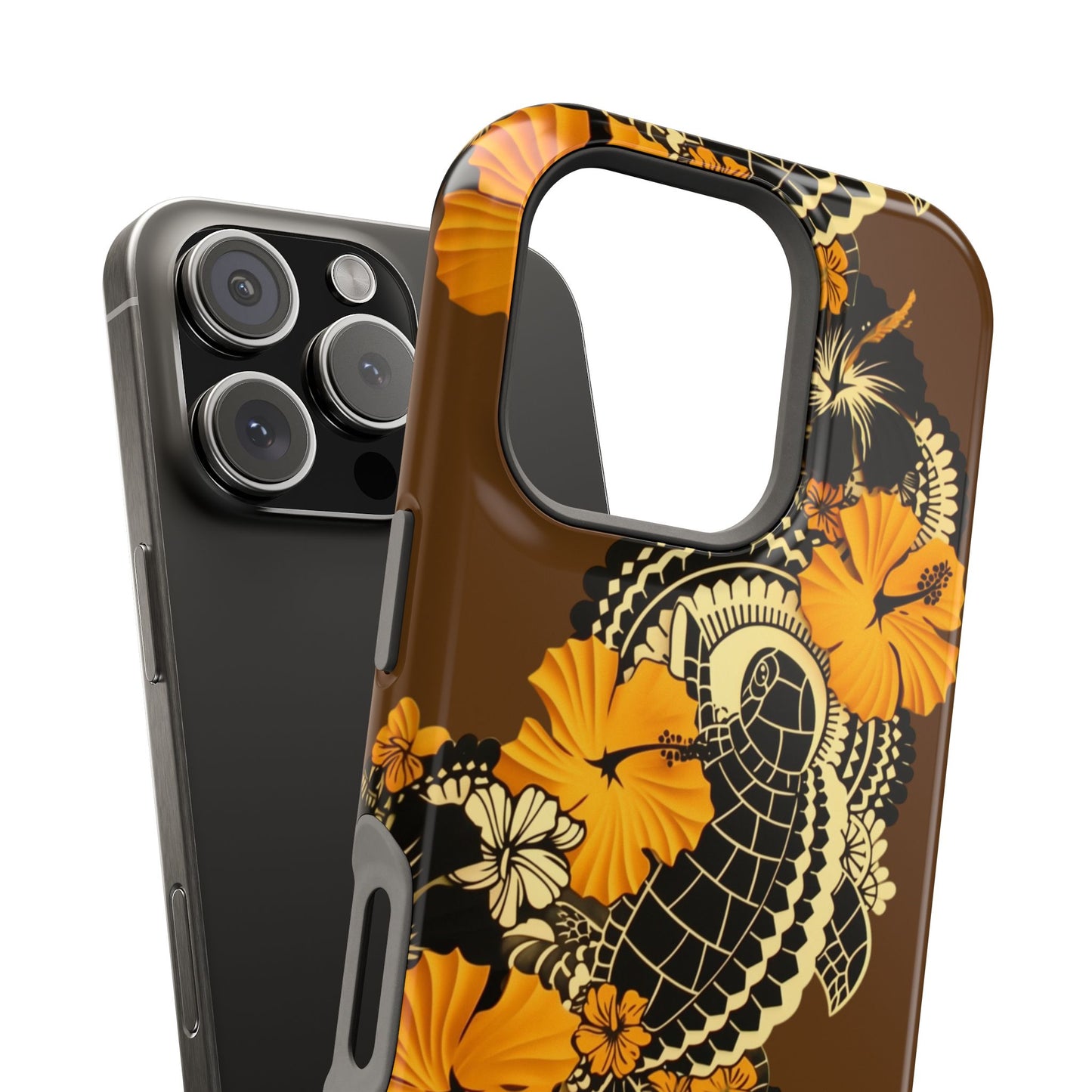 Polynesian-Inspired Stylish Tough Magnetic Tropical Turtle Phone Case