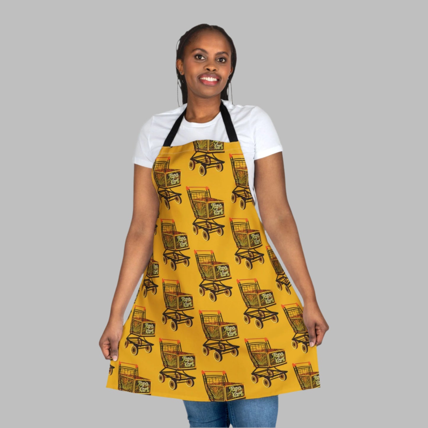 Tapakart Kitchen Apron - Shopping Kart Design front view