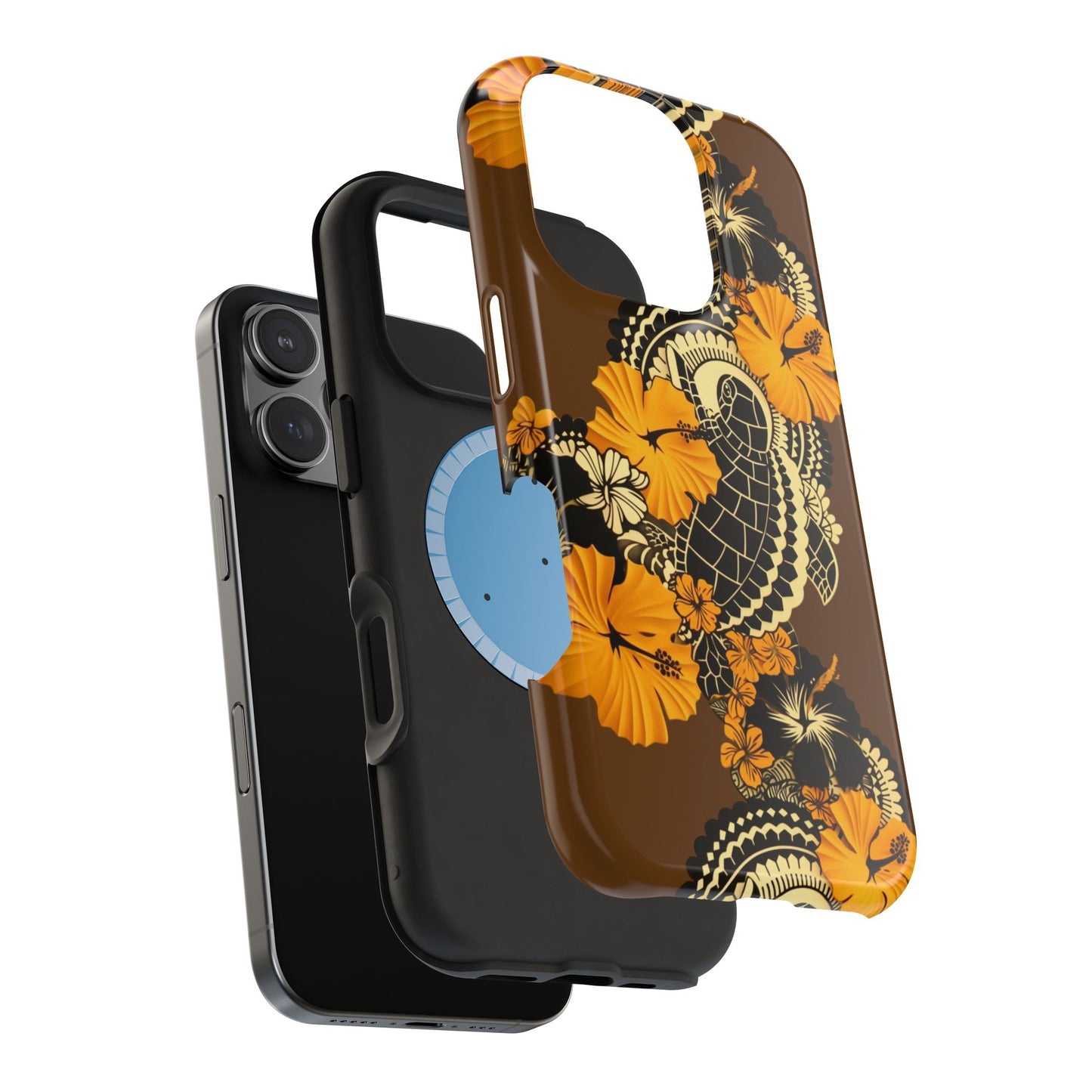 Polynesian-Inspired Stylish Tough Magnetic Tropical Turtle Phone Case