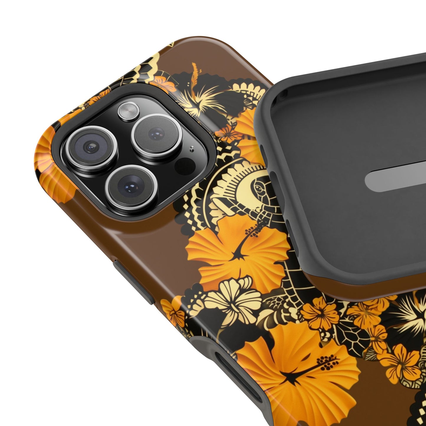 Polynesian-Inspired Stylish Tough Magnetic Tropical Turtle Phone Case