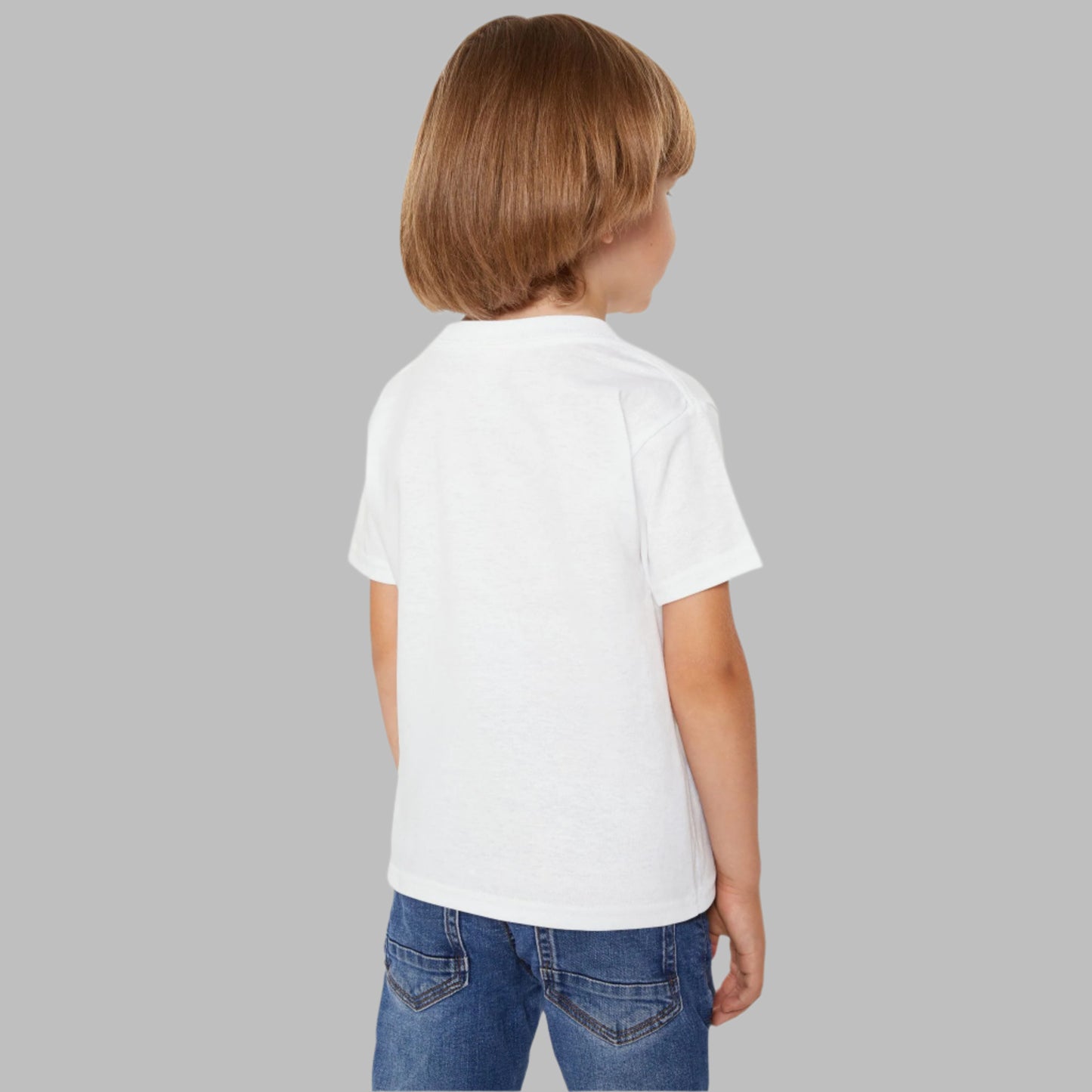 "Beak Performer" Toddler T-Shirt – Cute Polynesian Cartoon Bird Tee for Kids back view
