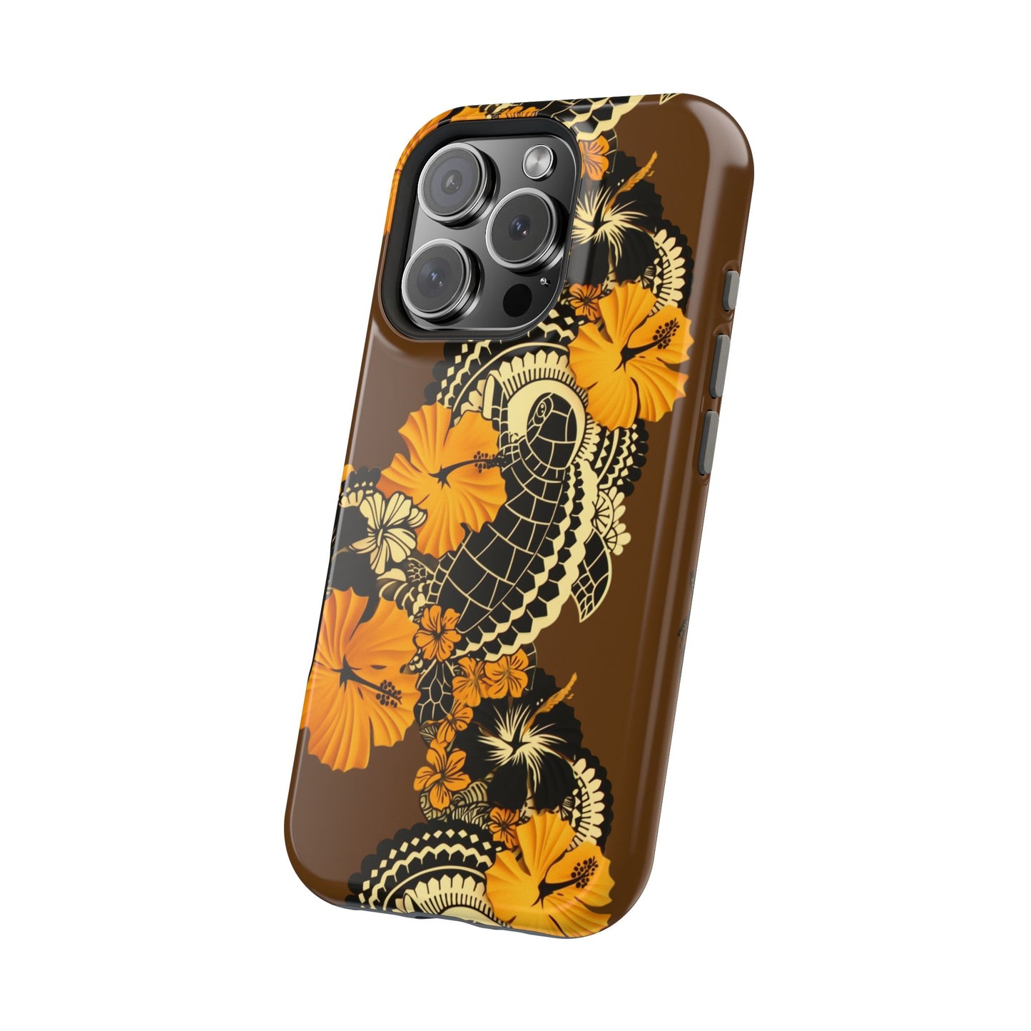 Polynesian-Inspired Stylish Tough Magnetic Tropical Turtle Phone Case