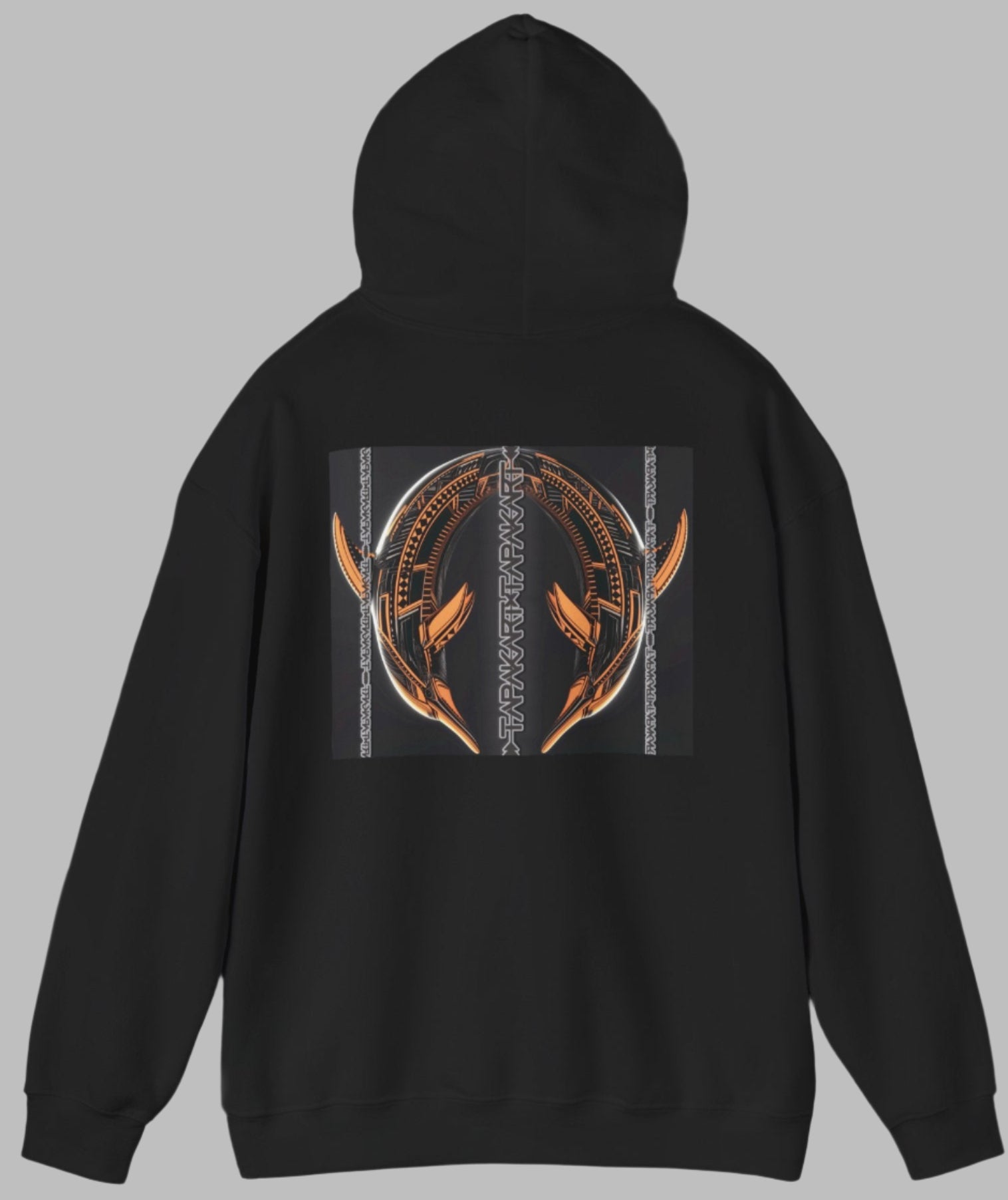 Spirit of the Sea Hoodie – Polynesian-Inspired Dolphin Tattoo Design Sweatshirt back view