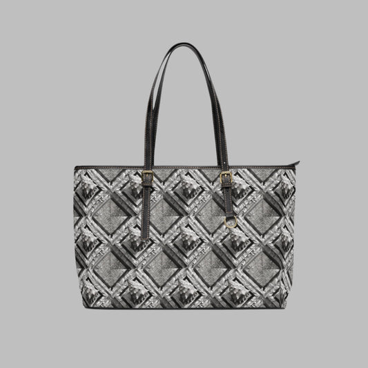 Polynesian-Inspired Chic Leather Shoulder Bag with Conch Shell Design side view