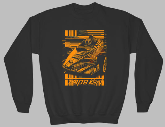 Kart Kings – Modern Polynesian Go-Kart Youth Sweatshirt front view