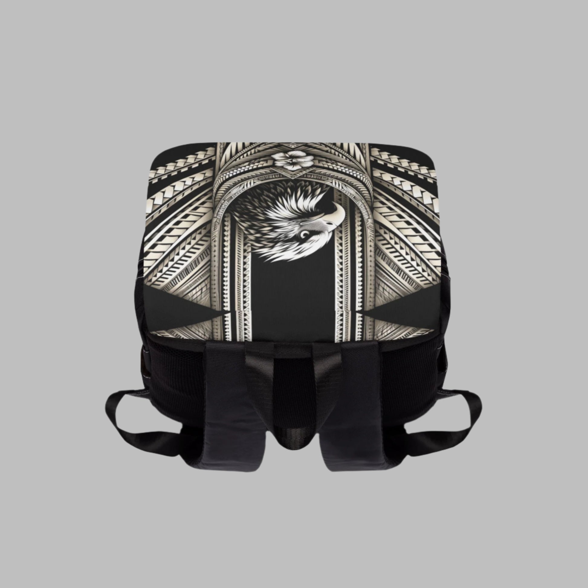 Stylish Unisex Polynesian Eagle Backpack top view