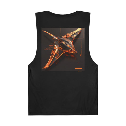 Shadow Glide – Polynesian-Inspired Stingray Tattoo Tank Top