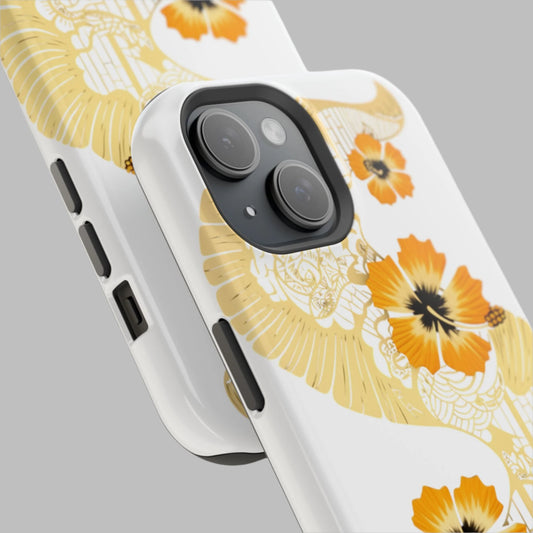 Polynesian-Inspired Stylish Tough Magnetic Tropical Turtle Phone Case close up