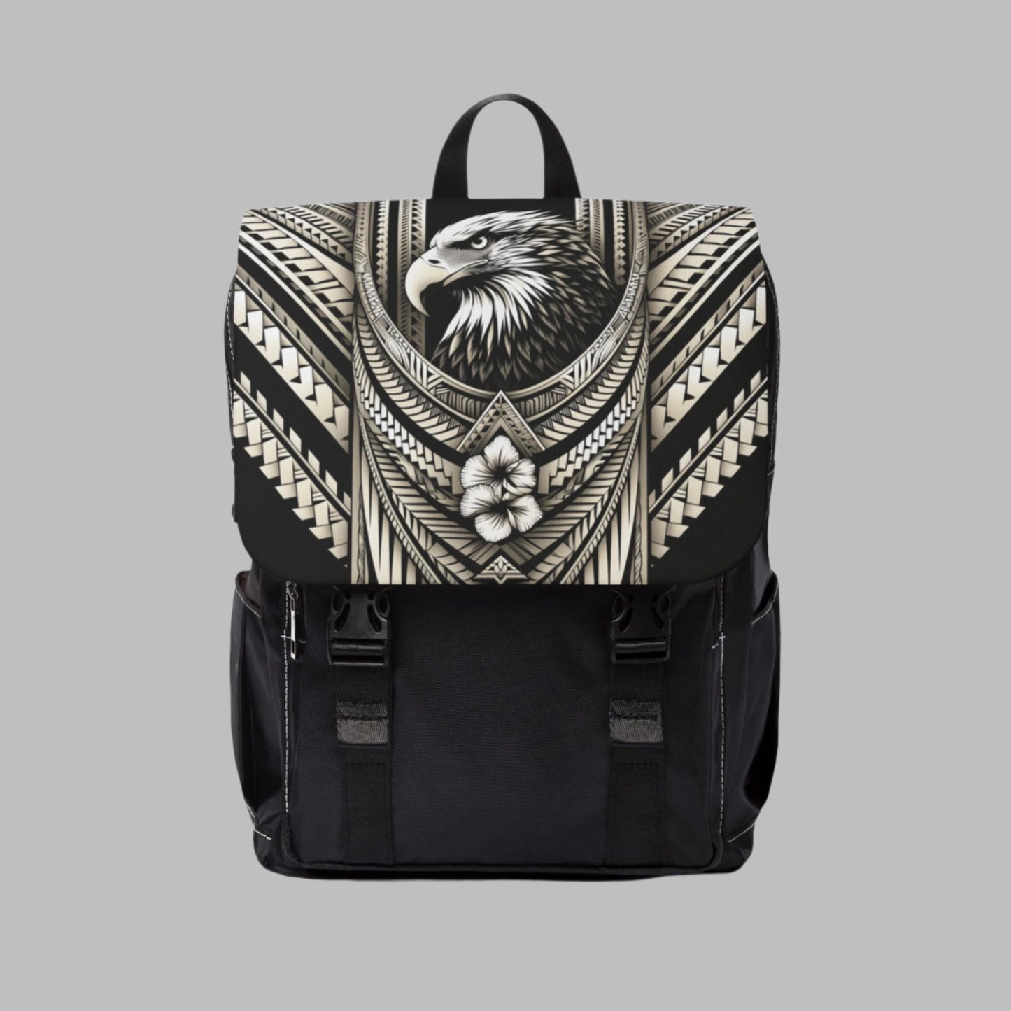 Stylish Unisex Polynesian Eagle Backpack front view