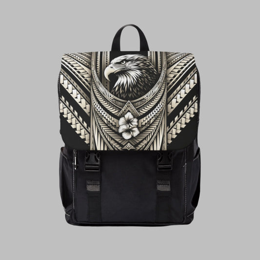 Stylish Unisex Polynesian Eagle Backpack front view
