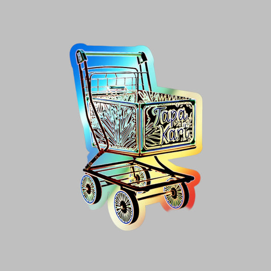 Holographic Die-cut Sticker - Tapa Shopping Kart front view