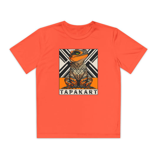 Youth Tee with Iguana Design, Youth Shirt for Competitors, Unique Orange T-Shirt, Gift for Kids, Sports & Outdoor Fun