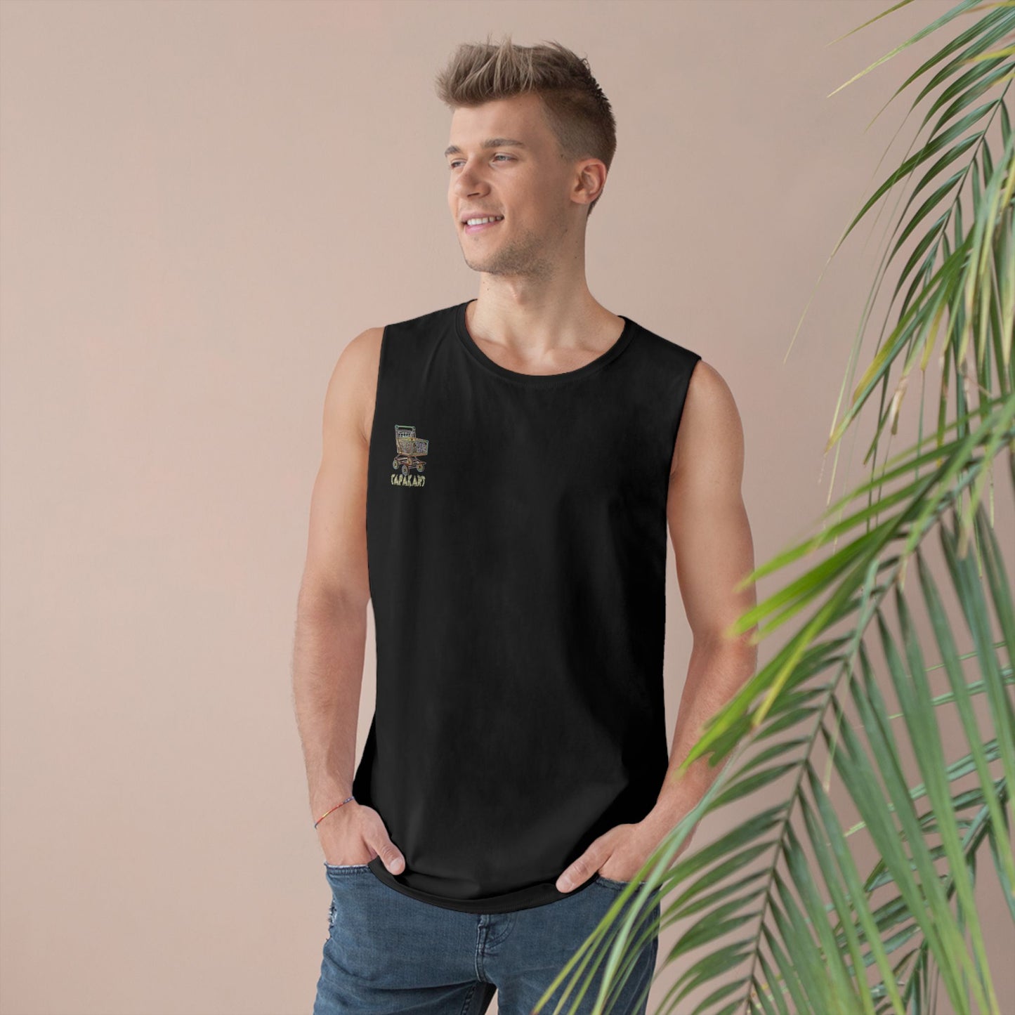 Shadow Glide – Polynesian-Inspired Stingray Tattoo Tank Top