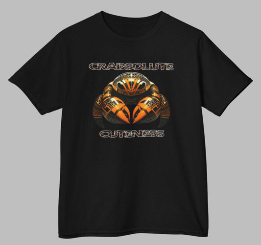 “Crab-solute Cuteness” – Polynesian-Inspired Cartoon Crab Youth T-Shirt front view