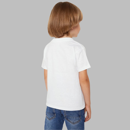 "Beak Performer" Toddler T-Shirt – Cute Polynesian Cartoon Bird Tee for Kids back view