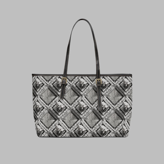 Polynesian-Inspired Chic Leather Shoulder Bag with Conch Shell Design side view