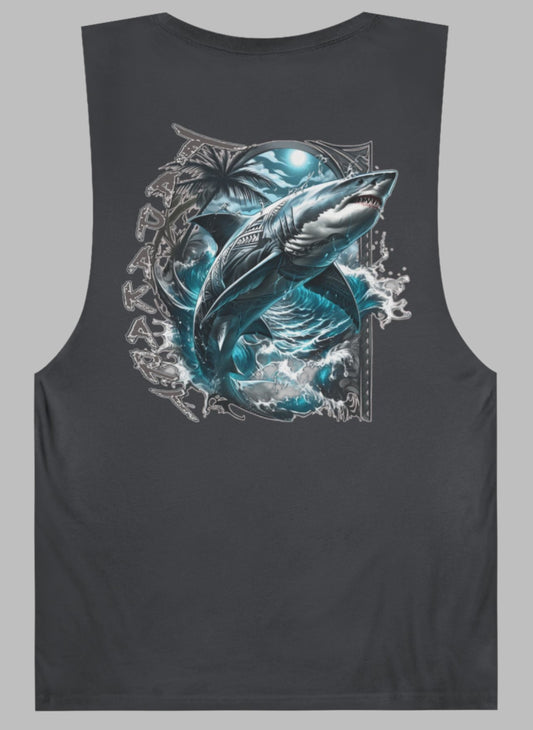 Guardian of the Deep – Polynesian-Inspired Shark Tank Top back view