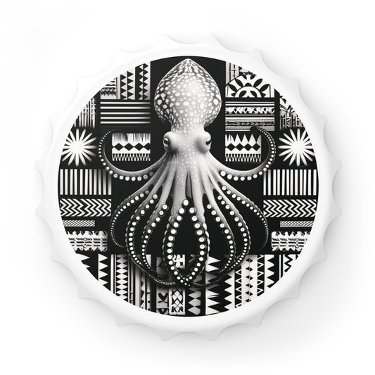 Polynesian-Inspired Octopus Bottle Opener top view
